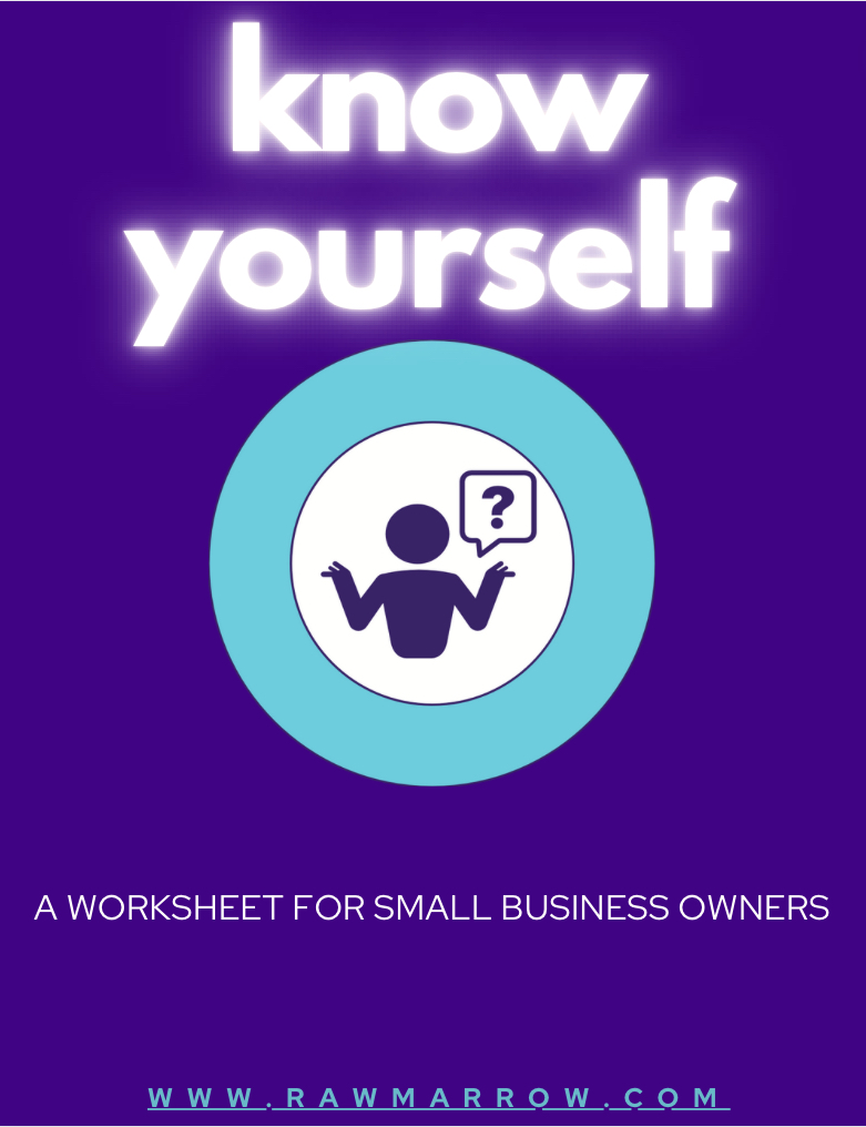 Know Yourself a worksheet for small businesses.